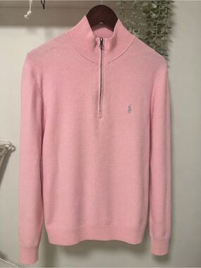 Polo by Ralph Lauren Light Pink Half-Zip Sweater